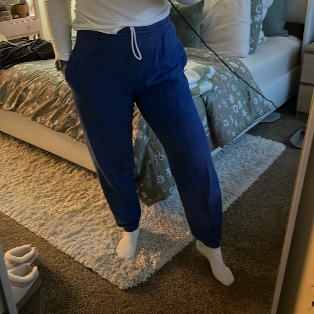 Blue sweatpants